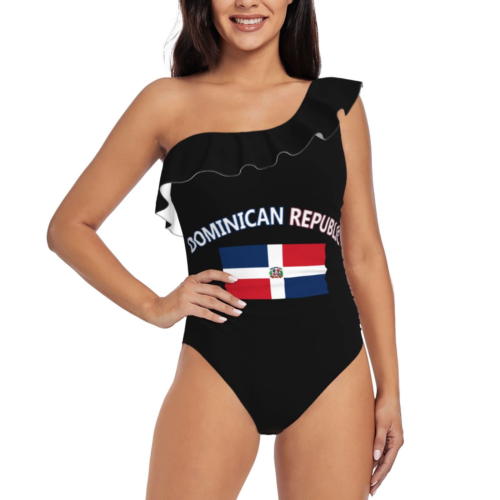 Women's One Piece Swimsuits - One Shoulder Ruffle Tummy Control Bathing Suits | Love Slovakia Swimwear for Beach, Pool & Vacation