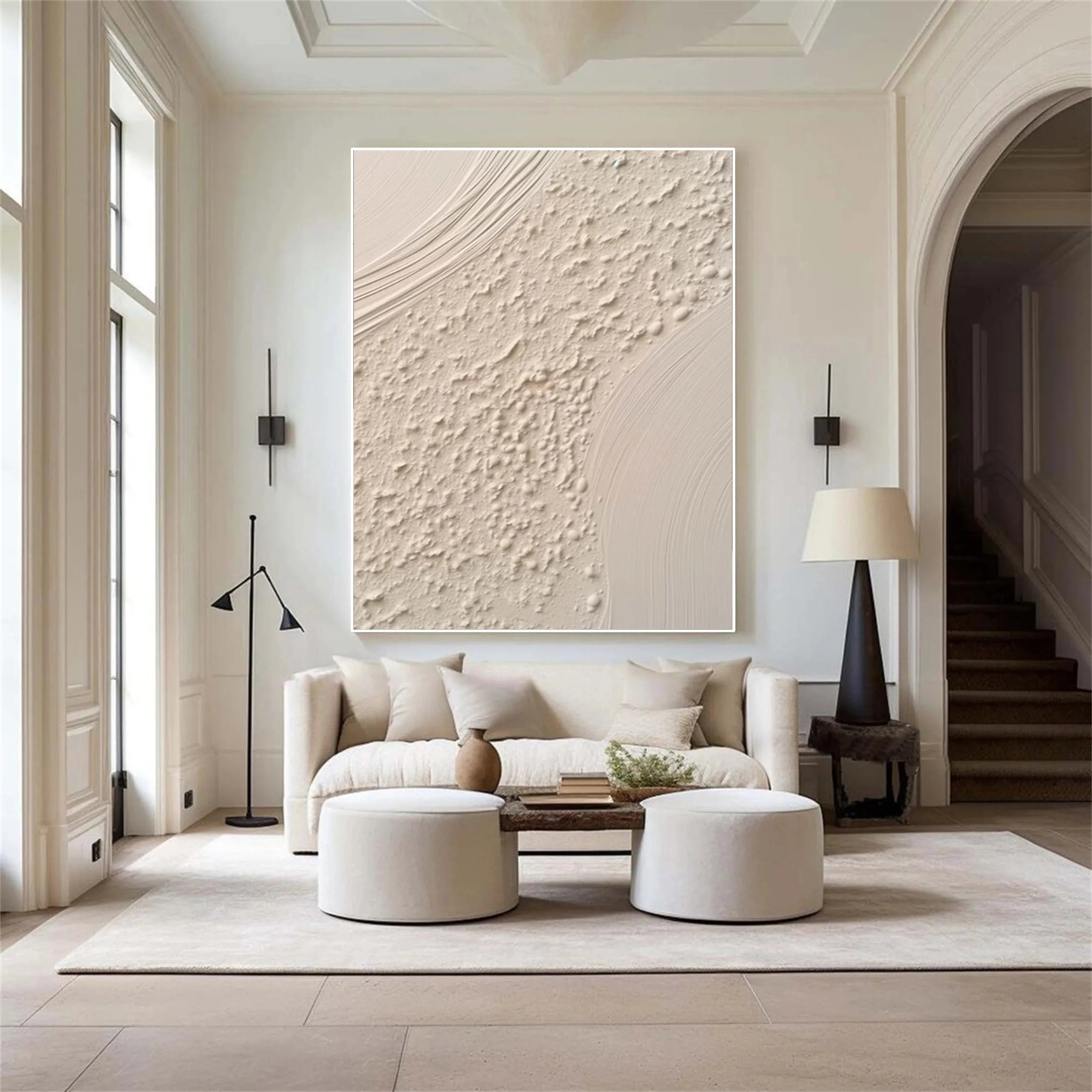 Beige & Brown Abstract Wall Art Print #BB094 - Modern Home Decor for Living Room, Bedroom & Office