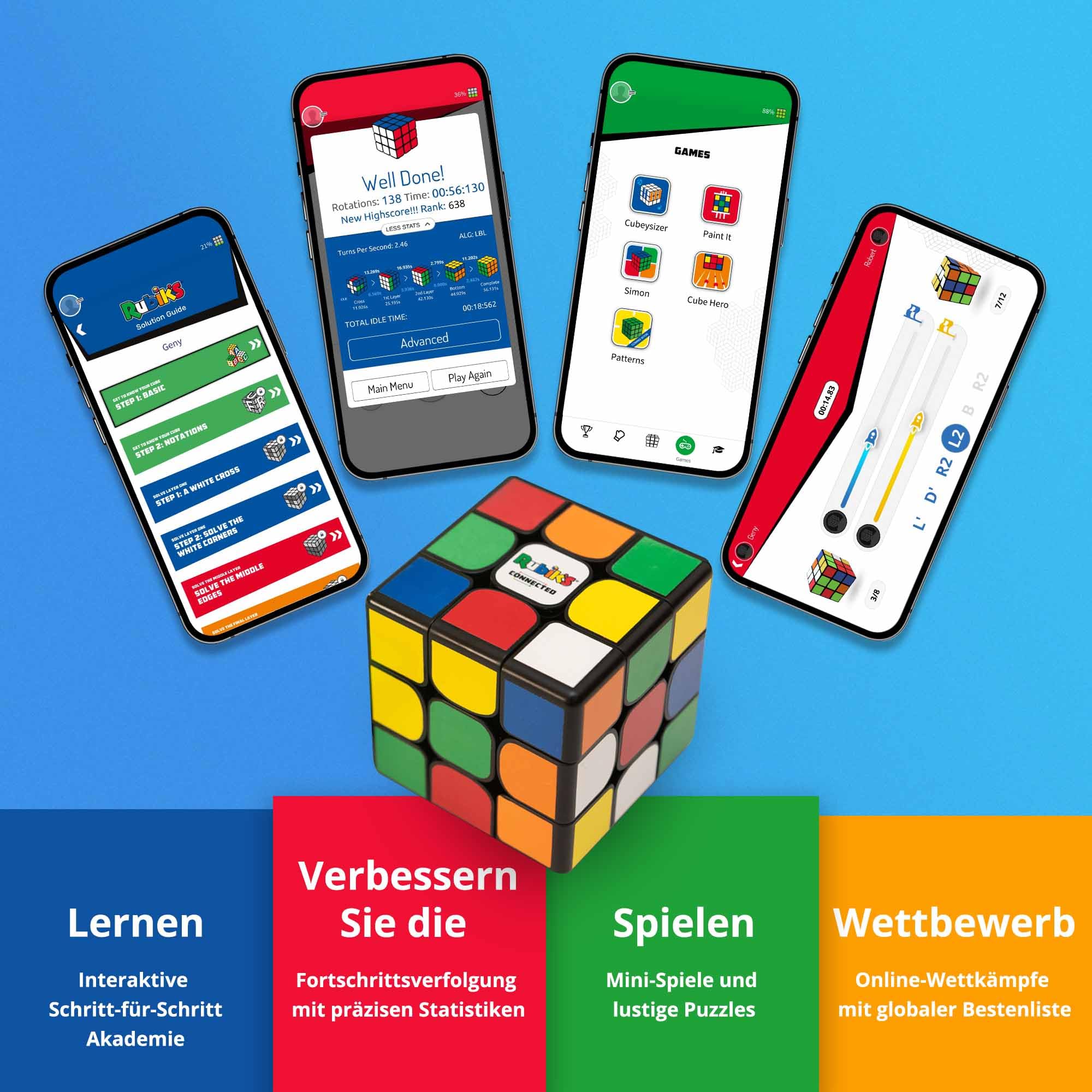 Original Rubik's Connected - Smart Digital Electronic Magic Cube with Global Multiplayer App | STEM Puzzle Game for All Skill Levels | Perfect for Brain Training, Gifts & Family Fun