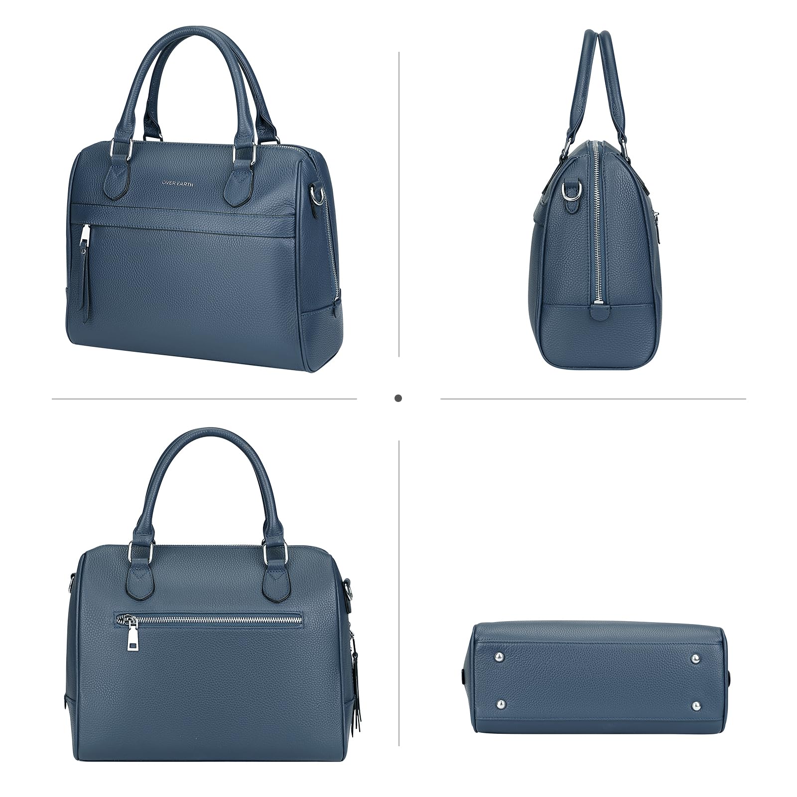 Genuine Leather Satchel Handbag for Women - Top Handle & Crossbody Purse - Stylish & Durable Ladies Shoulder Bag for Work, Travel & Everyday Use
