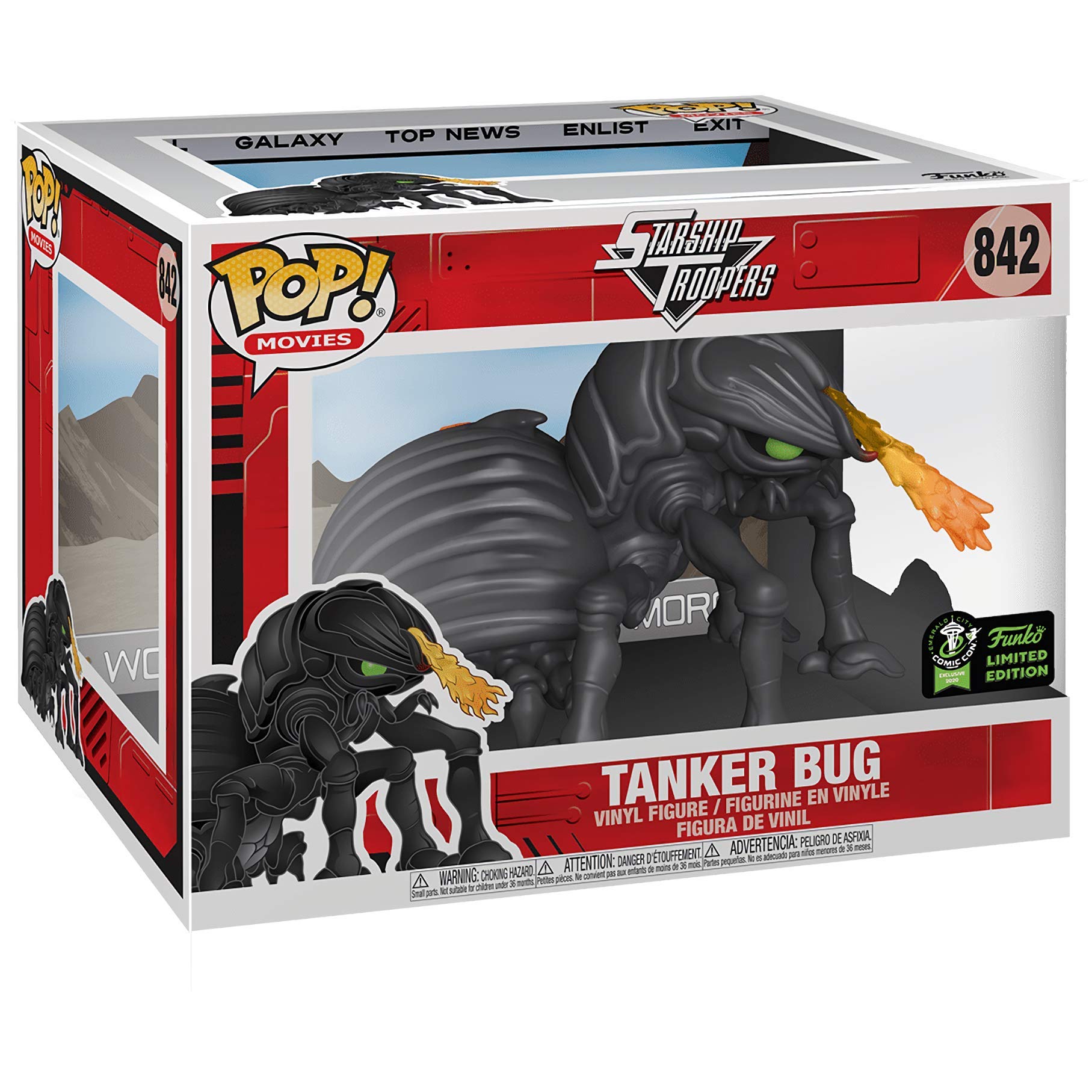 **Funko Pop! Movies Tanker Bug Vinyl Figure Bundle (2020 Spring Con Exclusive) with Compatible Protector Case – Perfect for Collectors, Gifts & Display (842-45984-B)**