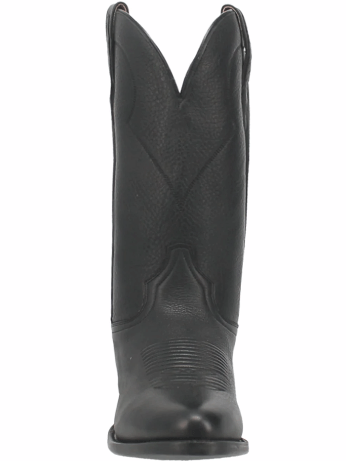 Dan Post DP2480 Men's Pike Round Toe Western Boot - Black Leather Cowboy Boots for Riding, Country Style & Casual Wear