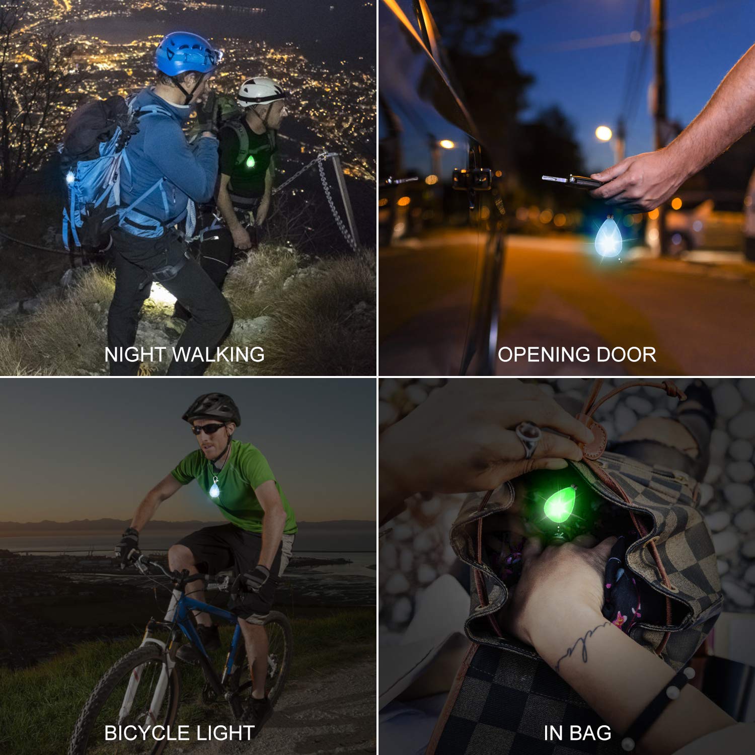 2-Pack Rechargeable LED Dog Collar Light - Waterproof Safety Light with 3 Modes & Multiple Colors - Clip On Collar, Leash or Harness - Perfect for Night Running, Hiking, Camping, Biking & Outdoor Adventures