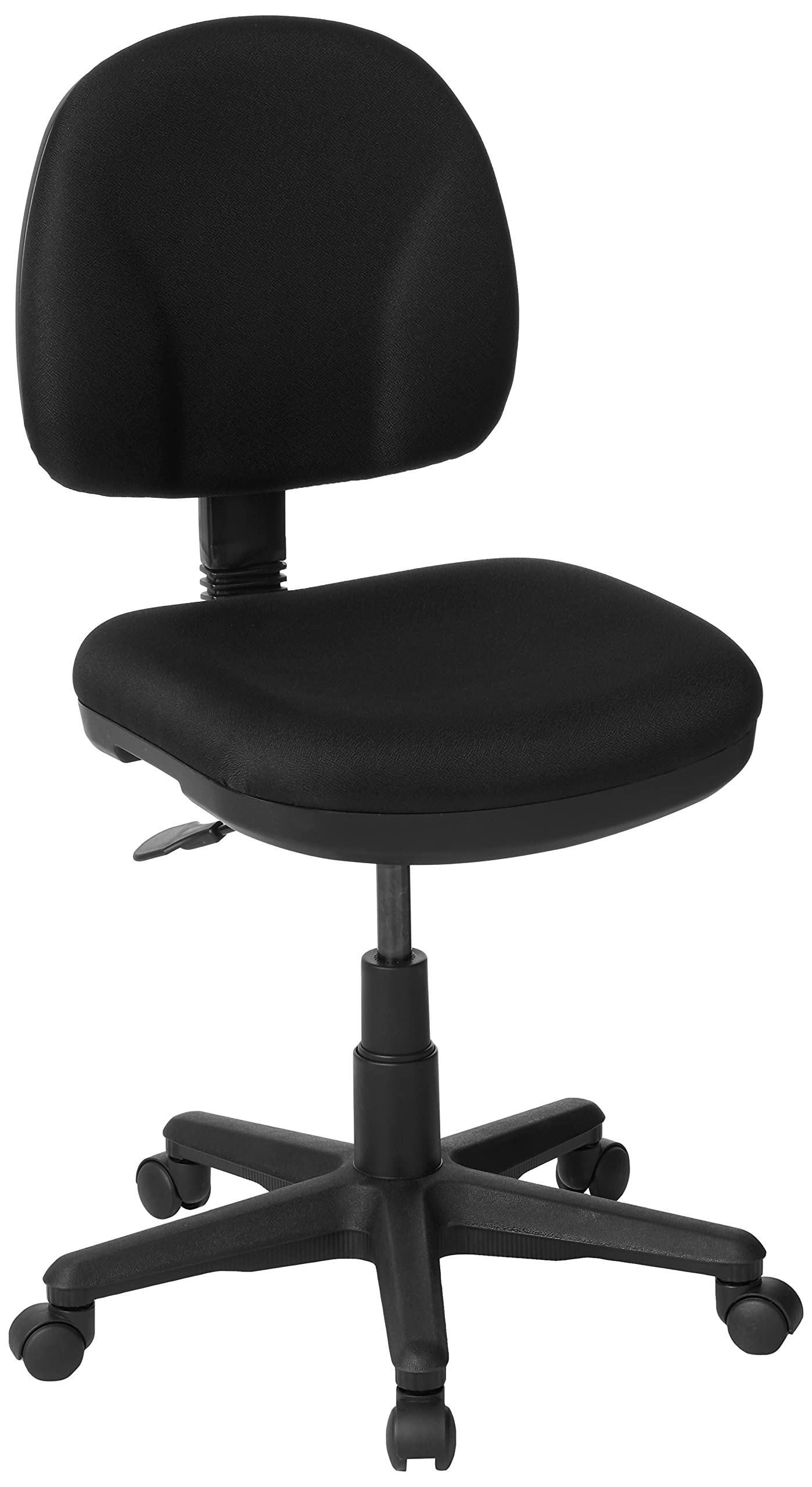 Office Star Ergonomic Pneumatic Office Chair with Thick Padded Seat & Lumbar Support - Adjustable Swivel Task Chair for Home Office, Computer Desk & Gaming (Black)