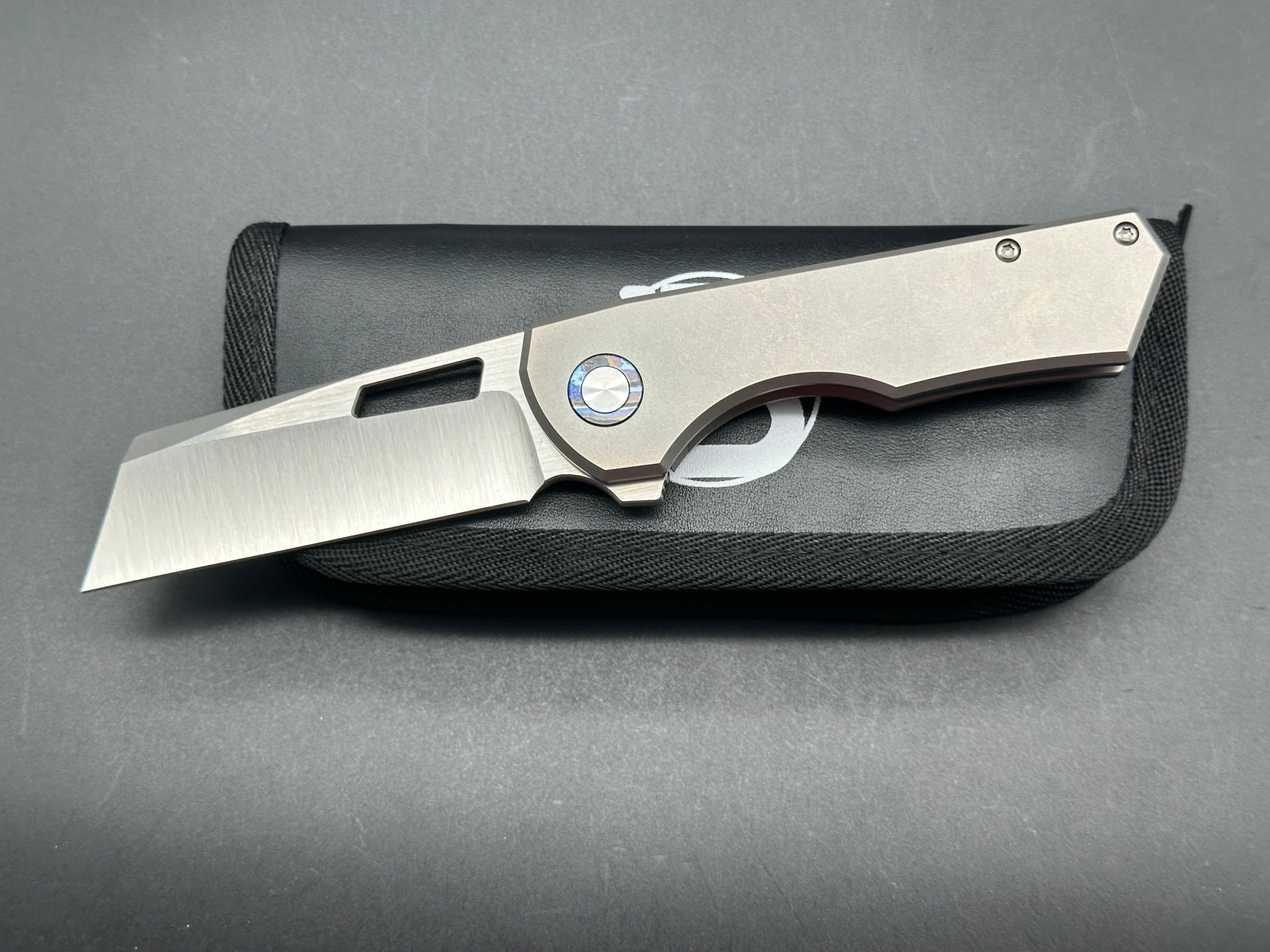 Brian Brown Yeager V2 Zircuti Folding Knife with Titanium Clip & Backspacer - EDC Pocket Knife for Outdoor, Camping, and Everyday Carry