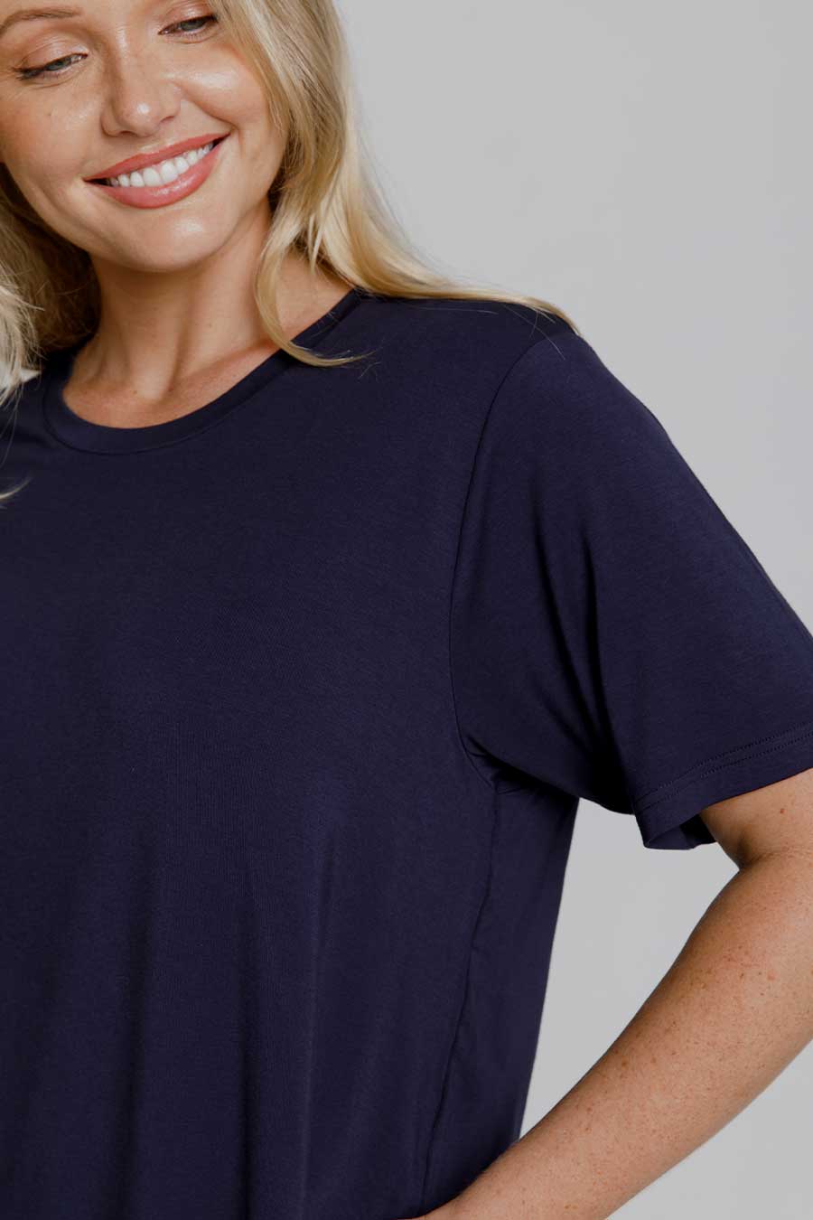 Classic Bamboo T-Shirt for Men - Soft & Breathable Navy Blue Tee - Perfect for Casual Wear, Yoga & Eco-Friendly Lifestyle