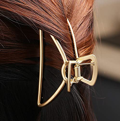 Agnirva 6-Pack Metal Hair Claw Clips for Women - Multi-Design Banana Hair Clips, Non-Slip Hair Accessories (4.5 x 4.3 cm) - Perfect for Ponytails, Buns & Everyday Hairstyles