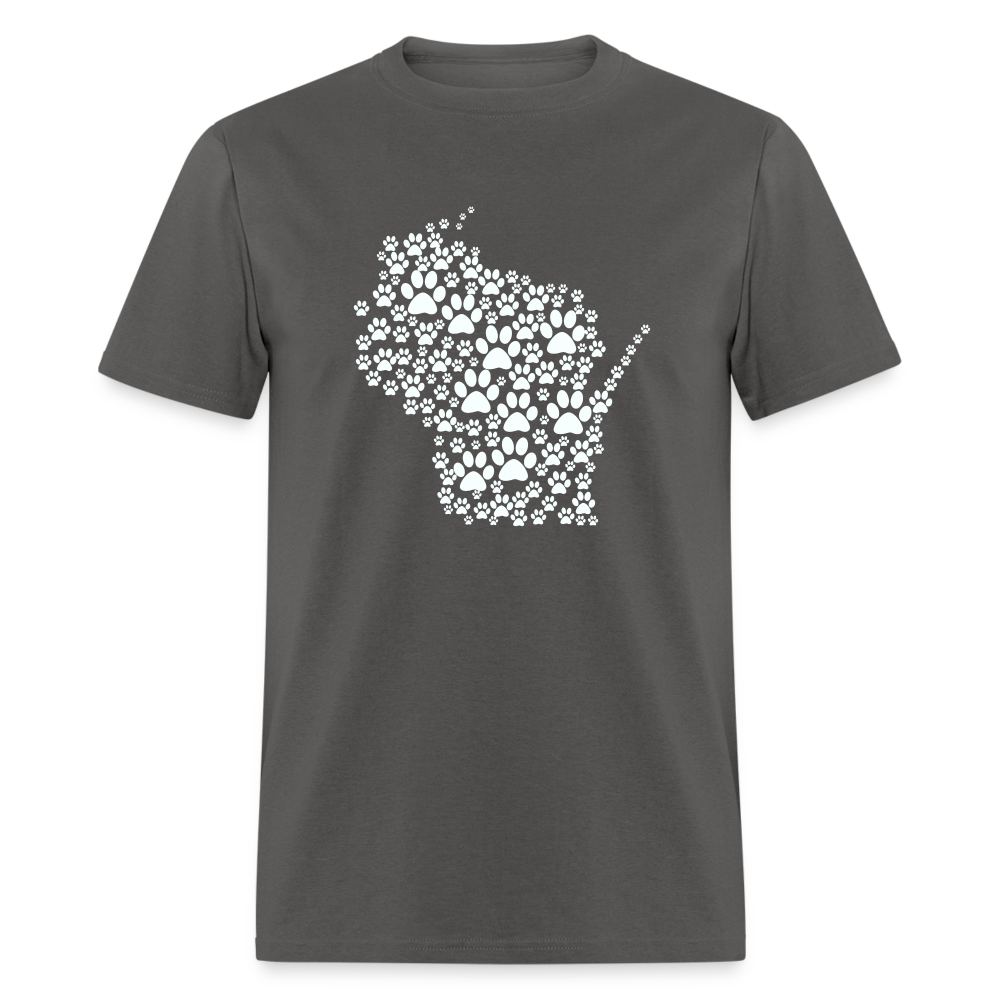 Paws Across Wisconsin Classic T-Shirt - Comfortable & Stylish Dog Lover Tee - Perfect for Casual Wear, Outdoor Adventures & Pet Lovers
