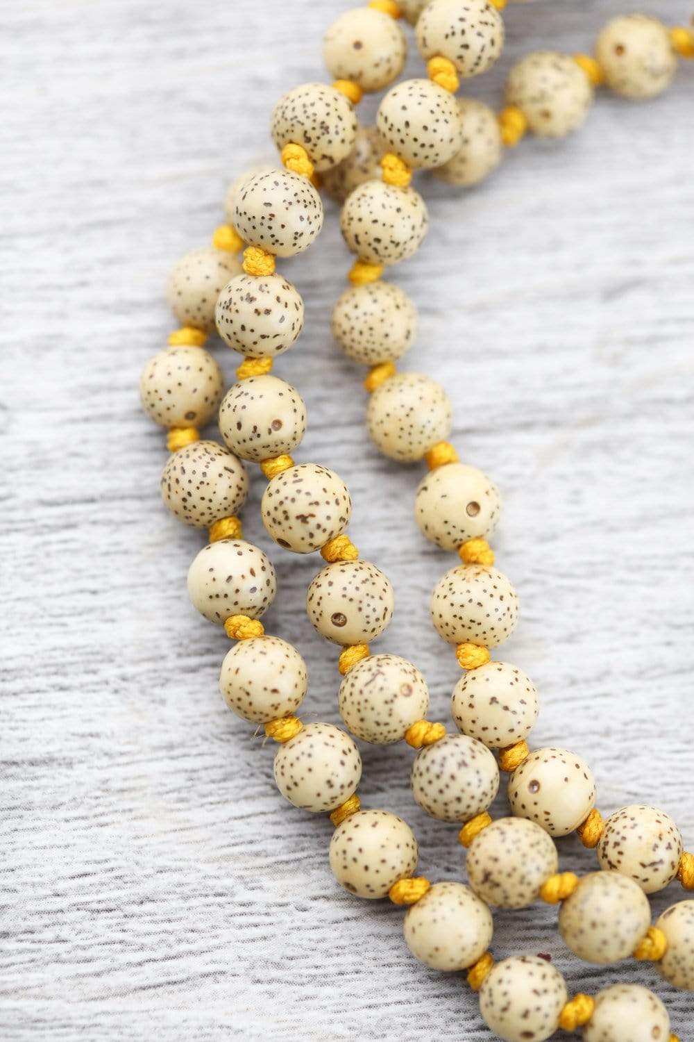 Authentic Hand-Knotted Lotus Seed Mala Beads - 108 Buddhist Prayer Beads for Meditation, Yoga & Mindfulness Practice - Natural Spiritual Jewelry for Stress Relief & Positive Energy