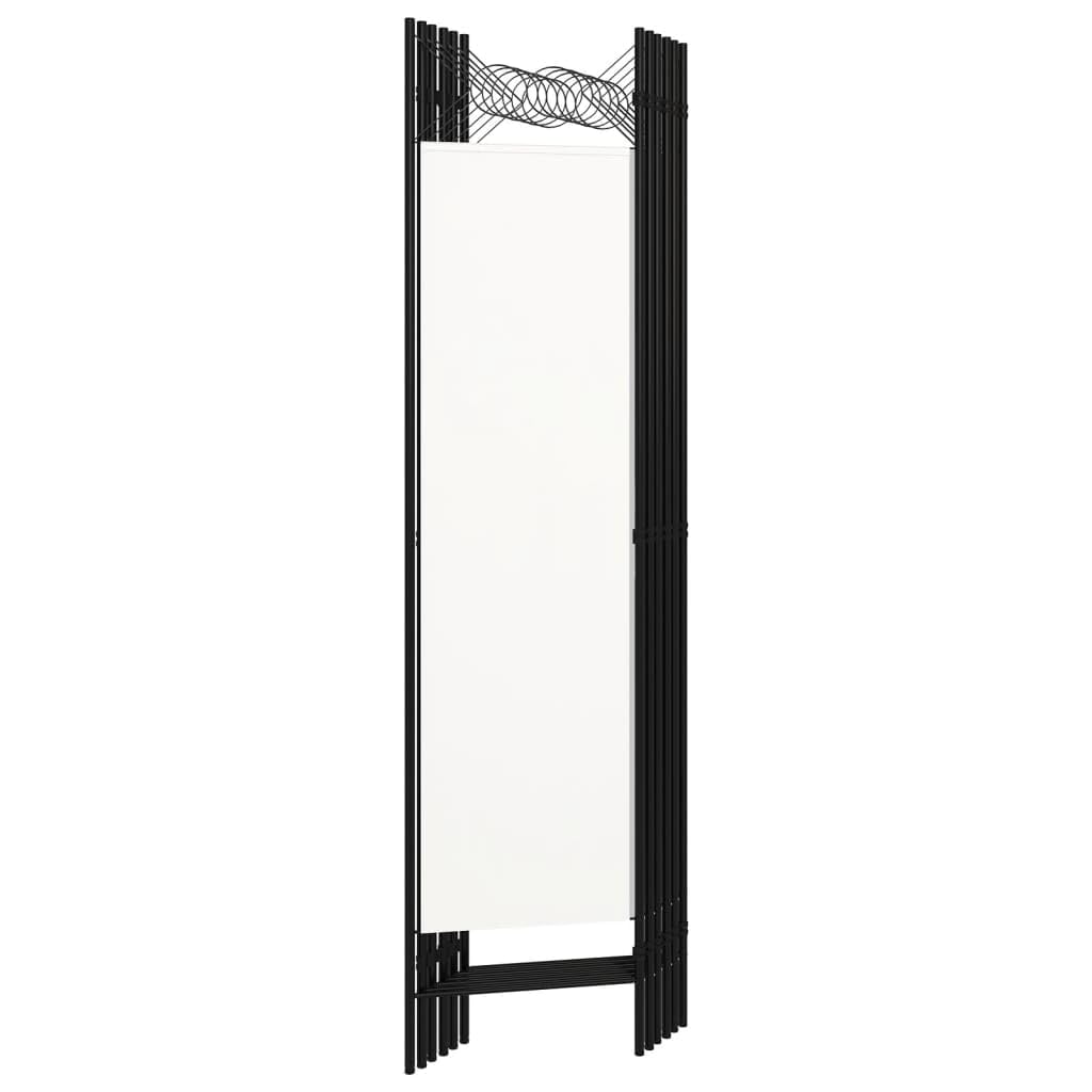 6-Panel White Room Divider Screen - 94.5