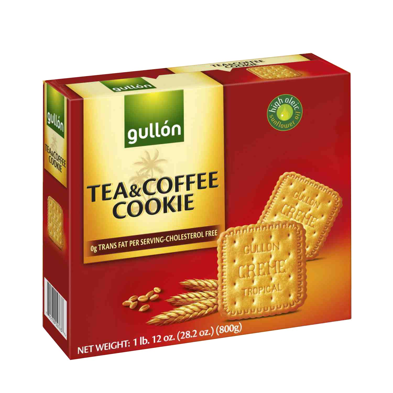 Gullon Tea & Coffee Cookies - 4 Rolls Per Box (Pack of 2 Boxes) - Perfect for Breakfast, Snacking & Tea Time