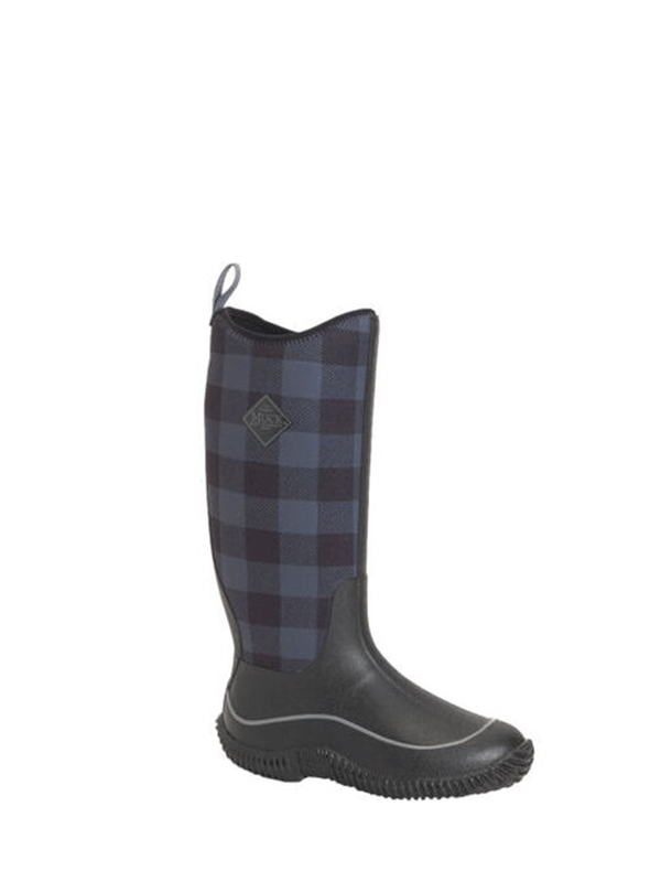 Muck Boot Women's Hale Boot - Waterproof, Insulated, Slip-Resistant for Outdoor Work, Hiking & Farming - Black/Grey Plaid Design