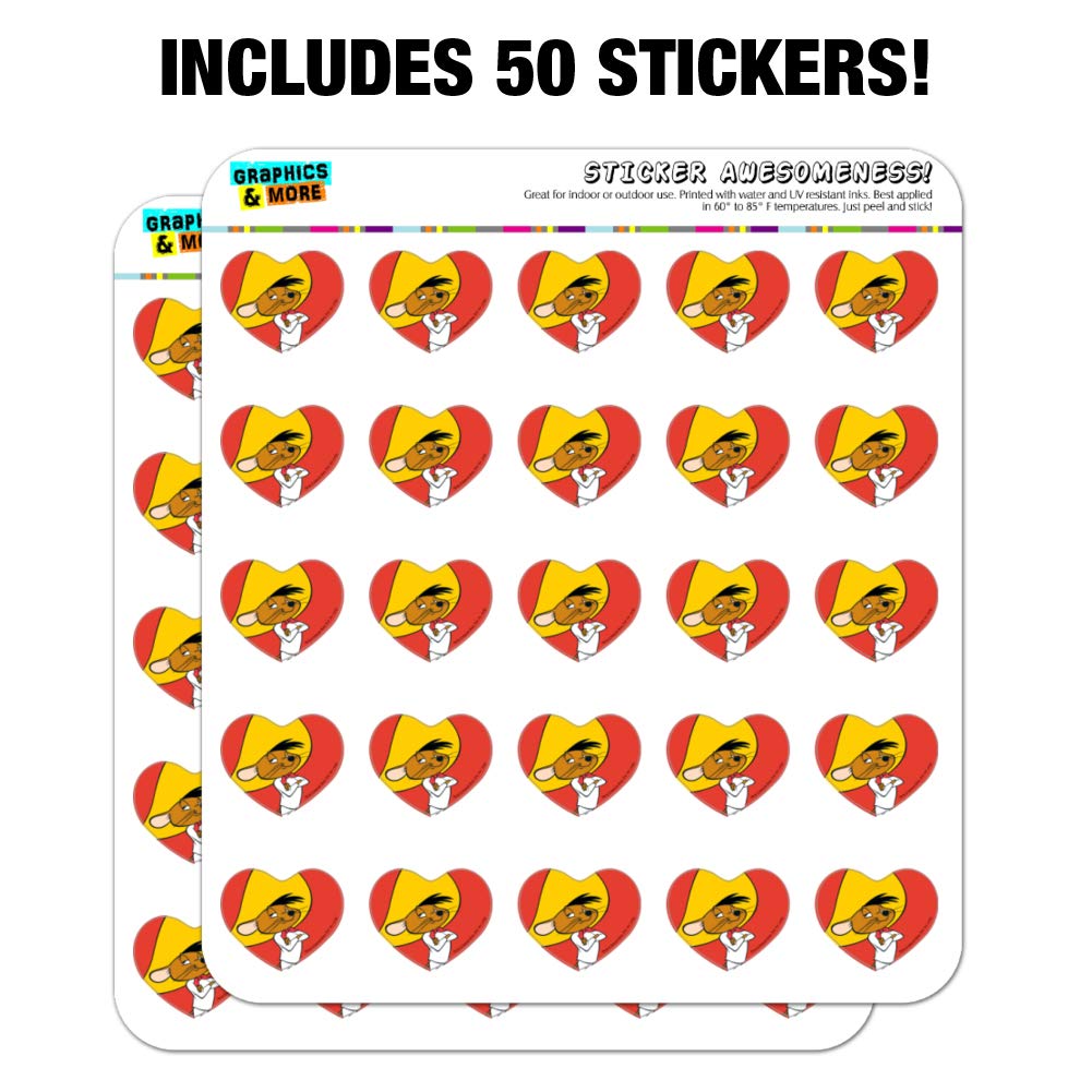 Looney Tunes Speedy Gonzales Heart Shaped Planner Stickers - Cute Cartoon Scrapbook Decals for Bullet Journals, Calendars & DIY Crafts - Perfect for School, Office & Gift Giving