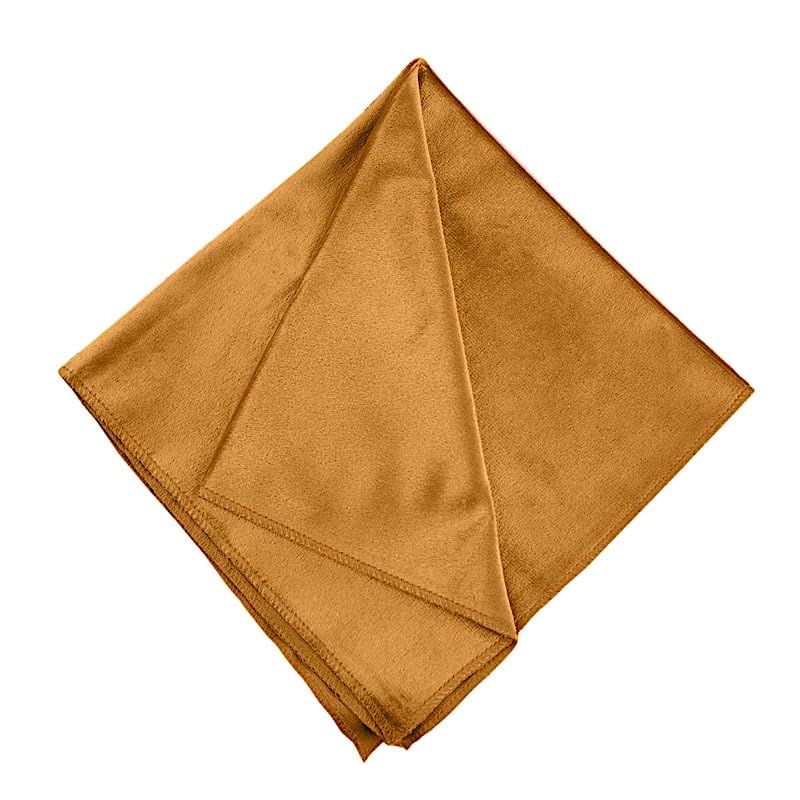 100-Pack Premium Gold Velvet Napkins 20x20 Inch - Elegant Wedding, Party & Dinner Decorations for Home Events, Catering & Table Setting Supplies