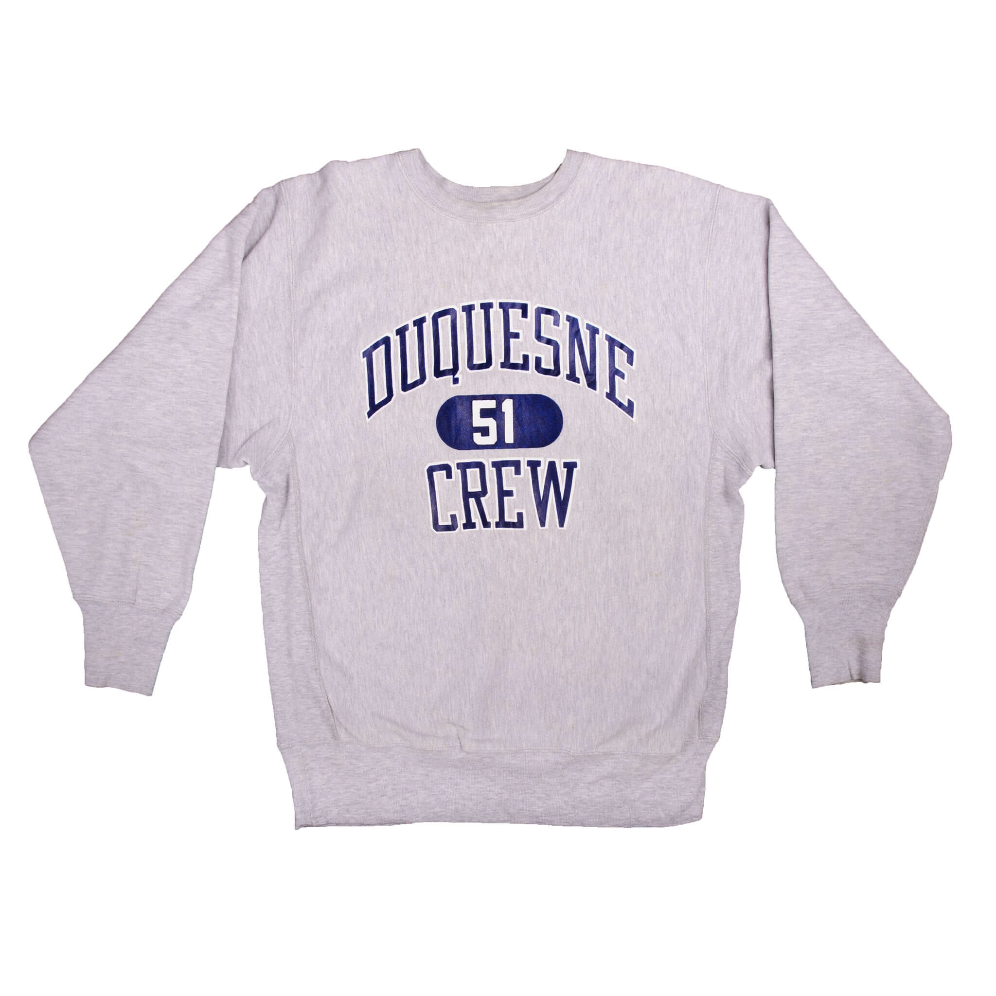 Vintage 1990s Champion Reverse Weave Duquesne Crew Sweatshirt XL - Made in USA - Retro Streetwear for Men & Women - Perfect for Casual Wear, Gym, and 90s Fashion Enthusiasts
