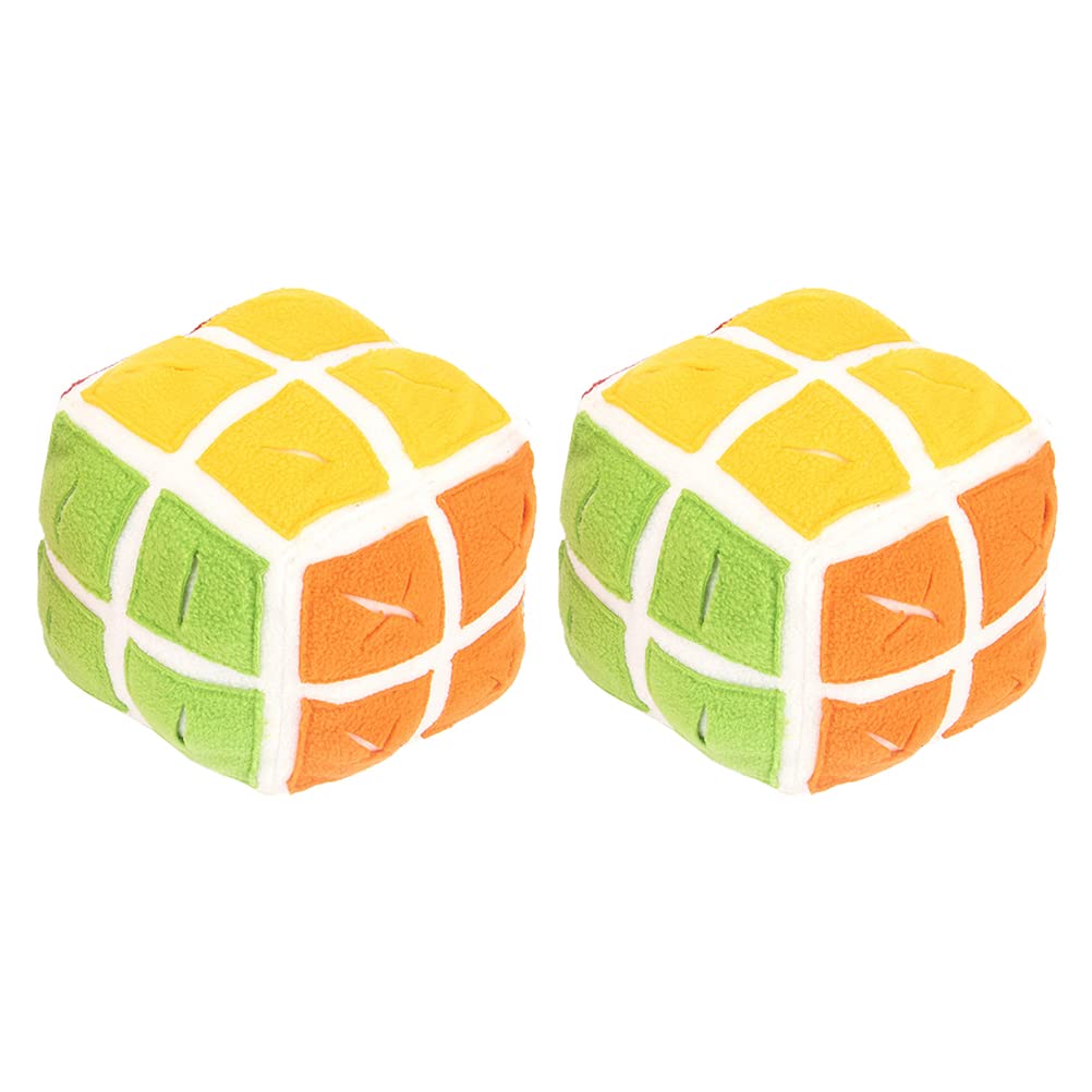 POPETPOP 2-Pack Interactive Dog Dice Toys for Indoor Play - Scented Sniffing Enrichment Toys for Small & Large Dogs - Fun Mental Stimulation & Training Supplies (Great for Puzzle Games & Boredom Relief)