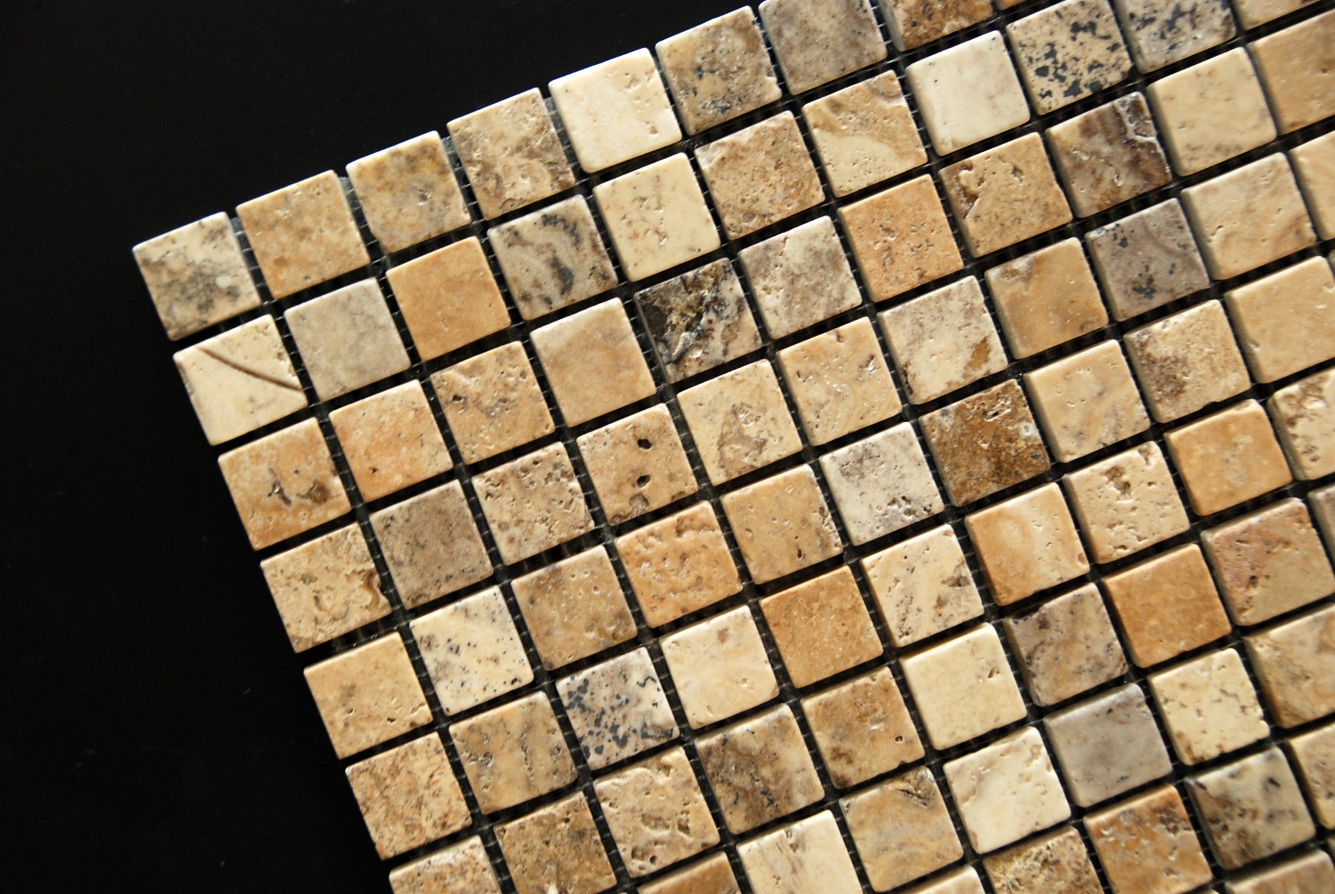Philadelphia 1X1 Travertine Tumbled Mosaic Tile - Box of 5 sq. ft. for Bathroom Backsplash, Kitchen Wall, and Shower Floor Decoration