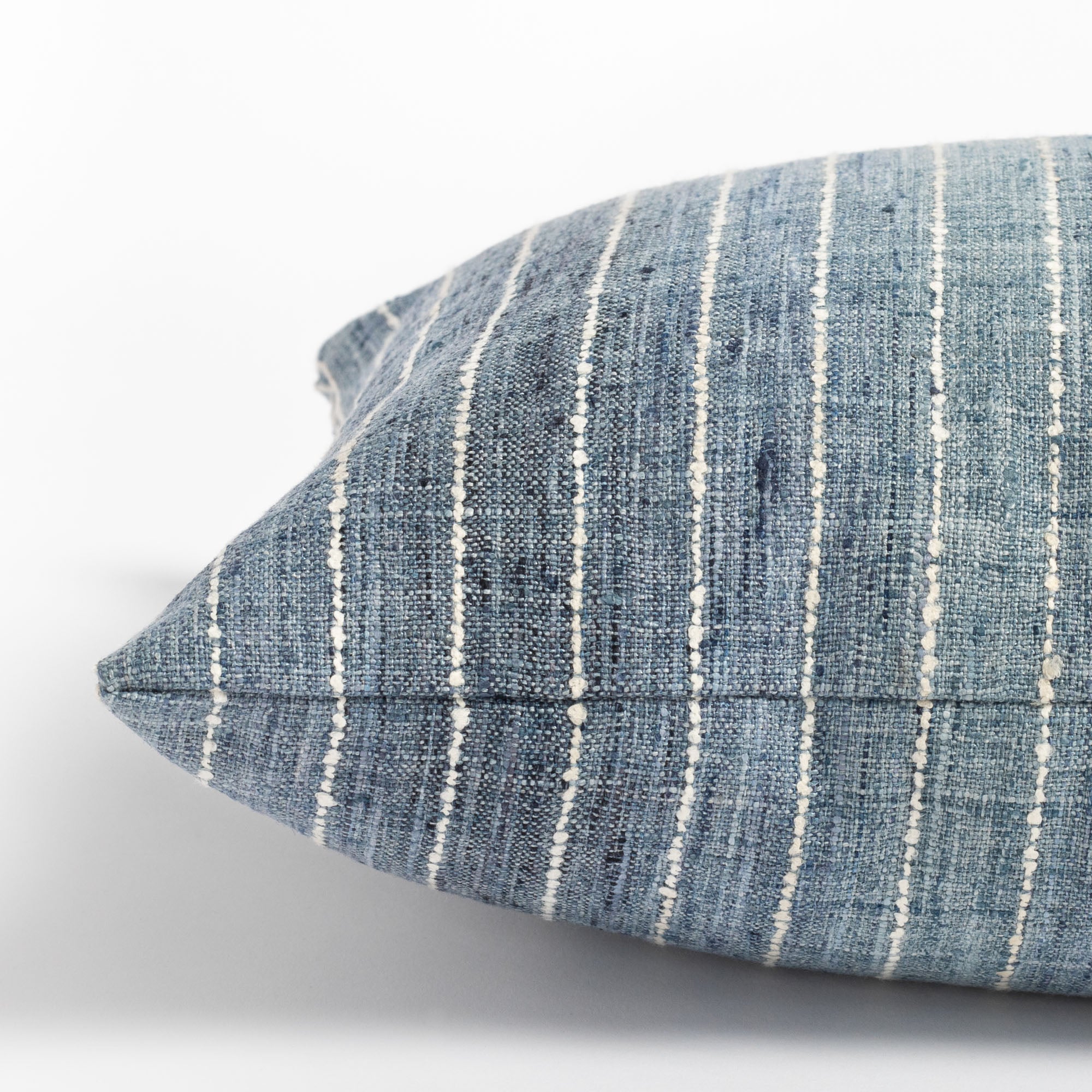 Premium Hyden Stripe Lumbar Pillow 14x20 Inches - Lake Blue Decorative Throw Pillow for Sofa, Bed & Home Decor