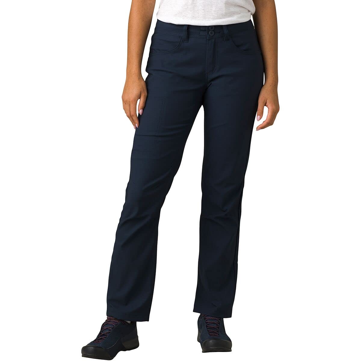 Prana Halle Straight Pants II - Women's Nautical Blue Travel & Hiking Pants - Comfortable Outdoor Adventure Pants for Yoga, Camping & Casual Wear