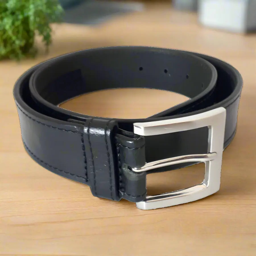 BOL Men's Hidden Pocket Grain Leather Money Belt - Secure & Stylish Travel Accessory for Wallet, Passport & Cash - Perfect for Travel, Hiking & Daily Use