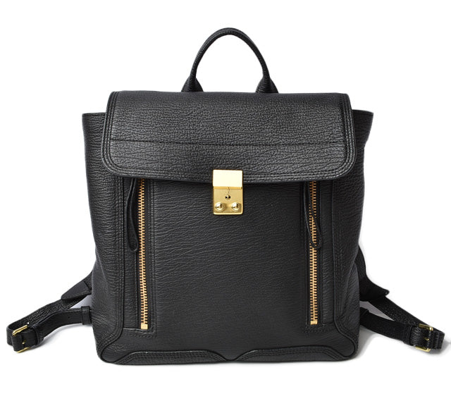 3.1 Phillip Lim Pashli Genuine Leather Backpack for Women - Stylish Black Designer Bag for Work, Travel & Everyday Use