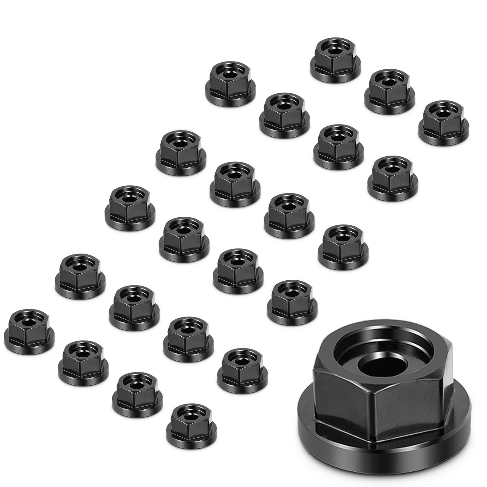 Carbon Steel Hex Nuts 24PCS - Heavy Duty Hex Nut Assortment Kit with Washers (1 Inch) - Rust-Resistant Fastener Hardware for Outdoor Pergolas, Pavilions & Deck Building - Perfect for DIY Projects and Structural Reinforcement