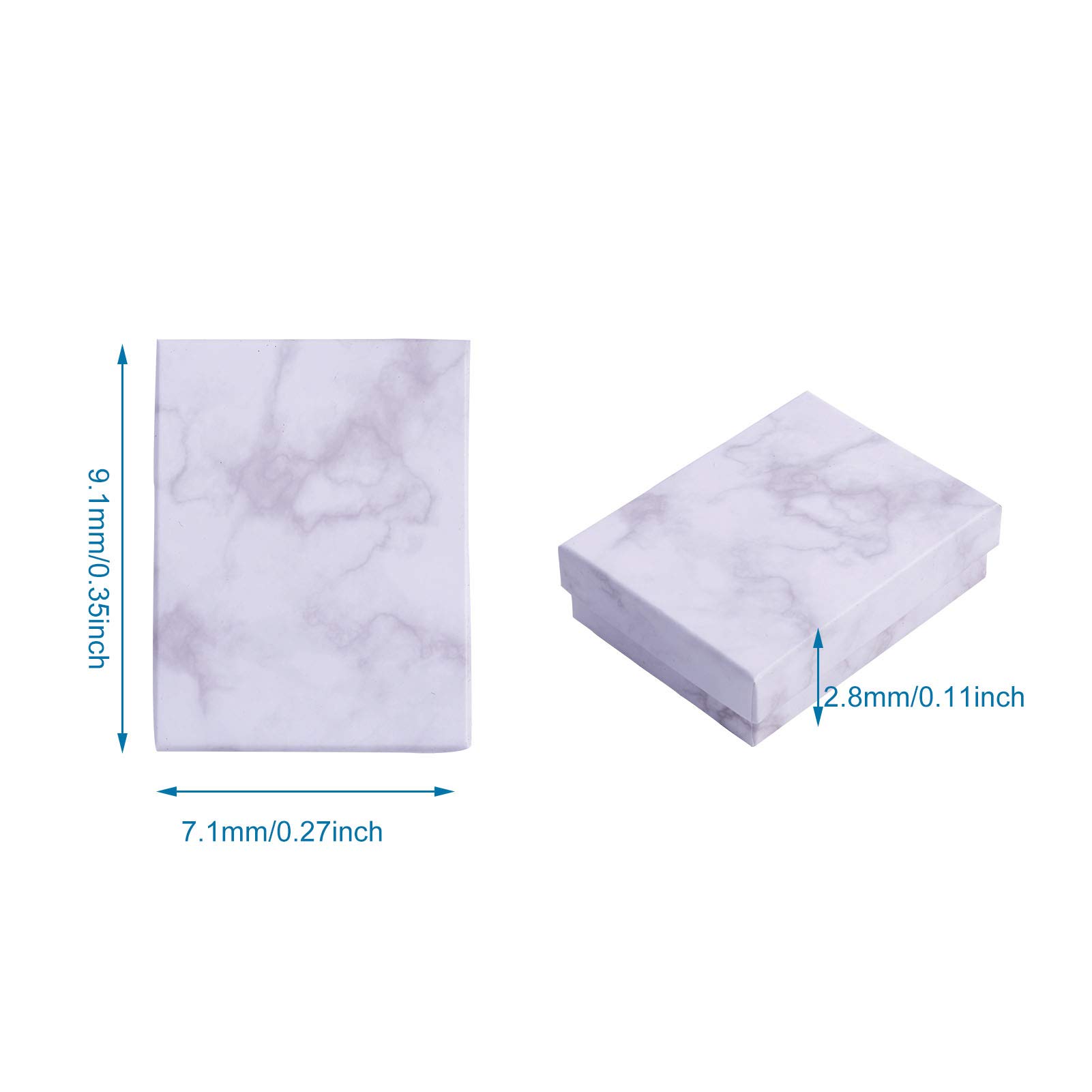 24-Piece White Rectangle Jewelry Gift Box Set - 3.58