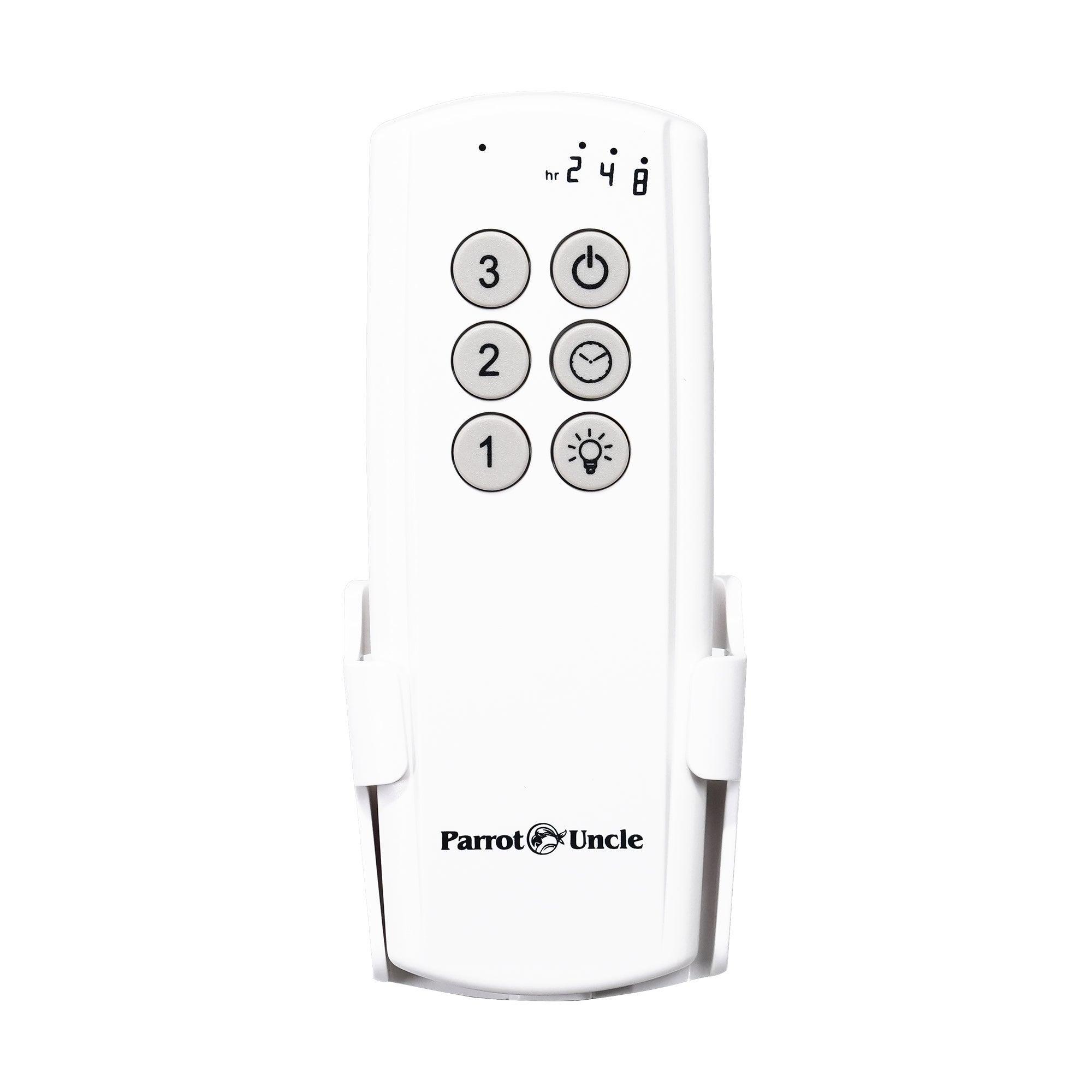 Parrot Uncle GA006 Ceiling Fan Remote Control & Receiver Kit with Wall Holder - Easy Installation for Home, Office, and Bedroom Cooling