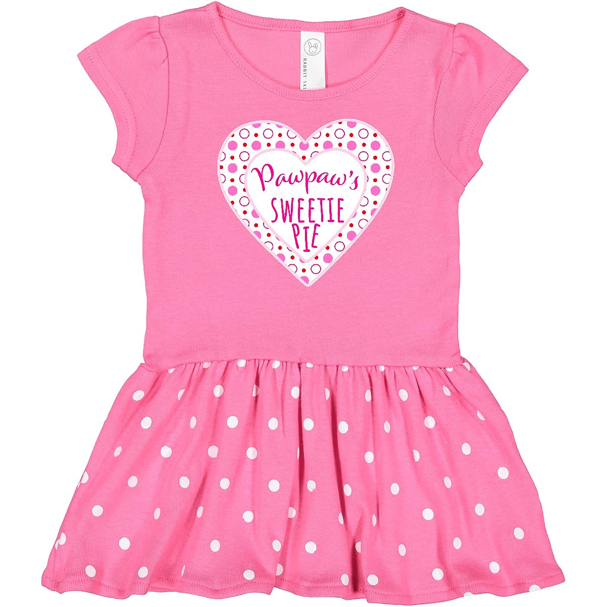 Inktastic Pawpaw's Sweetie Pie with Pink Hearts Infant Dress - Adorable Baby Girl Outfit for Special Occasions, Photos & Everyday Wear