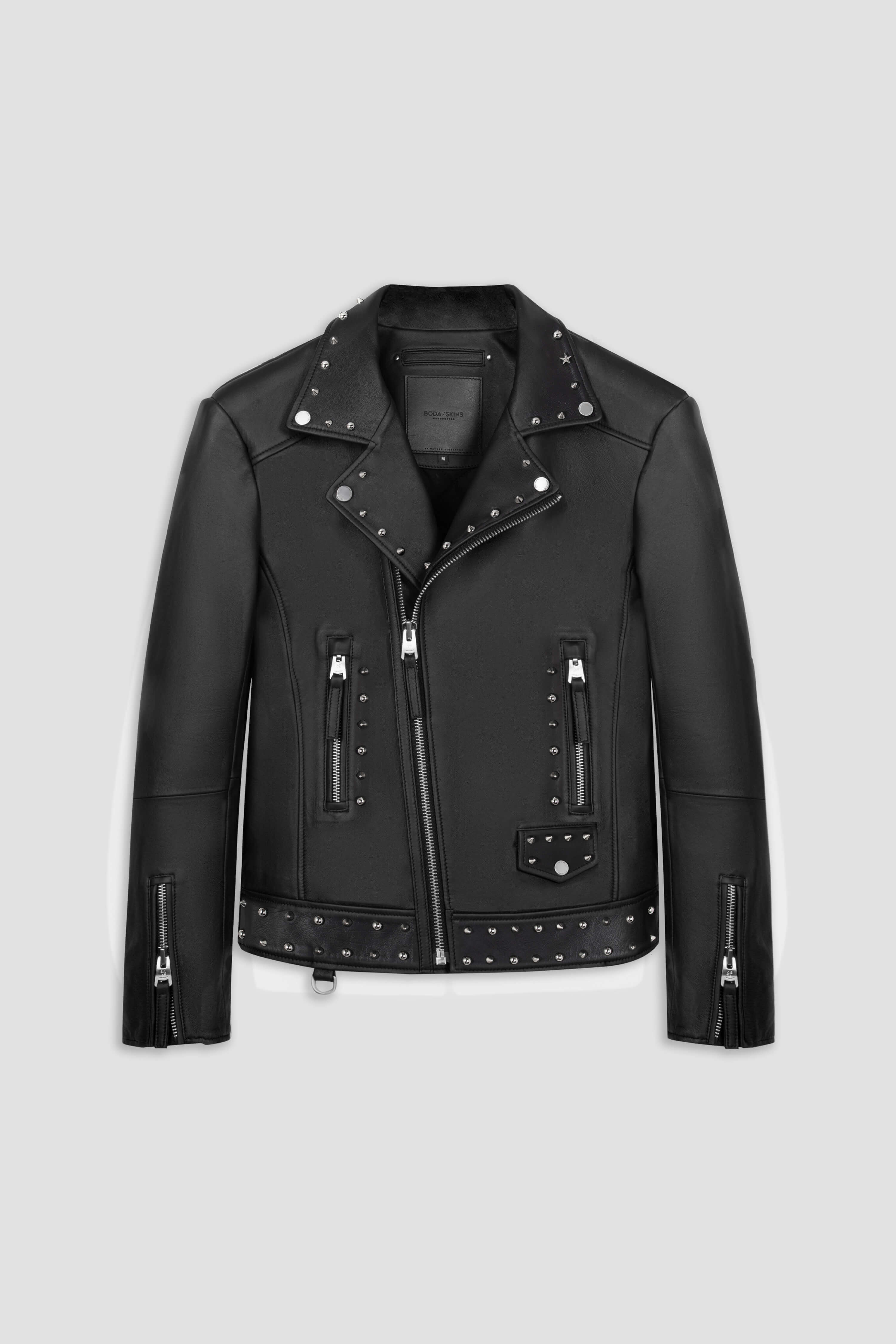 Stylish Studded Biker Boots for Women - Tall Leather Motorcycle Boots with Metal Studs - Perfect for Riding, Fashion & Night Out