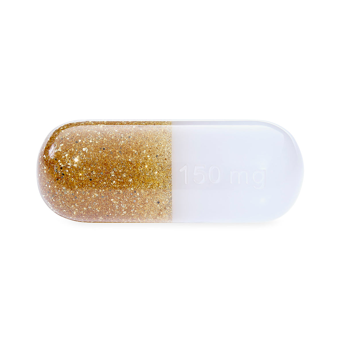 150mg Gold Acrylic Pill Organizer - Perfect for Daily Medication, Vitamins & Supplements Storage at Home or Travel