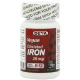 Deva Vegan Chelated Iron 29mg - 90 Tablets | Plant-Based Iron Supplement for Energy & Vitality | Supports Healthy Blood & Energy Levels for Active Lifestyles