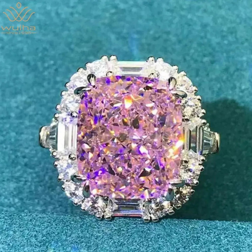 8CT VVS D Color Cushion Cut Created Moissanite Engagement Ring - 925 Sterling Silver Custom Wedding Jewelry for Proposal, Anniversary & Special Occasions