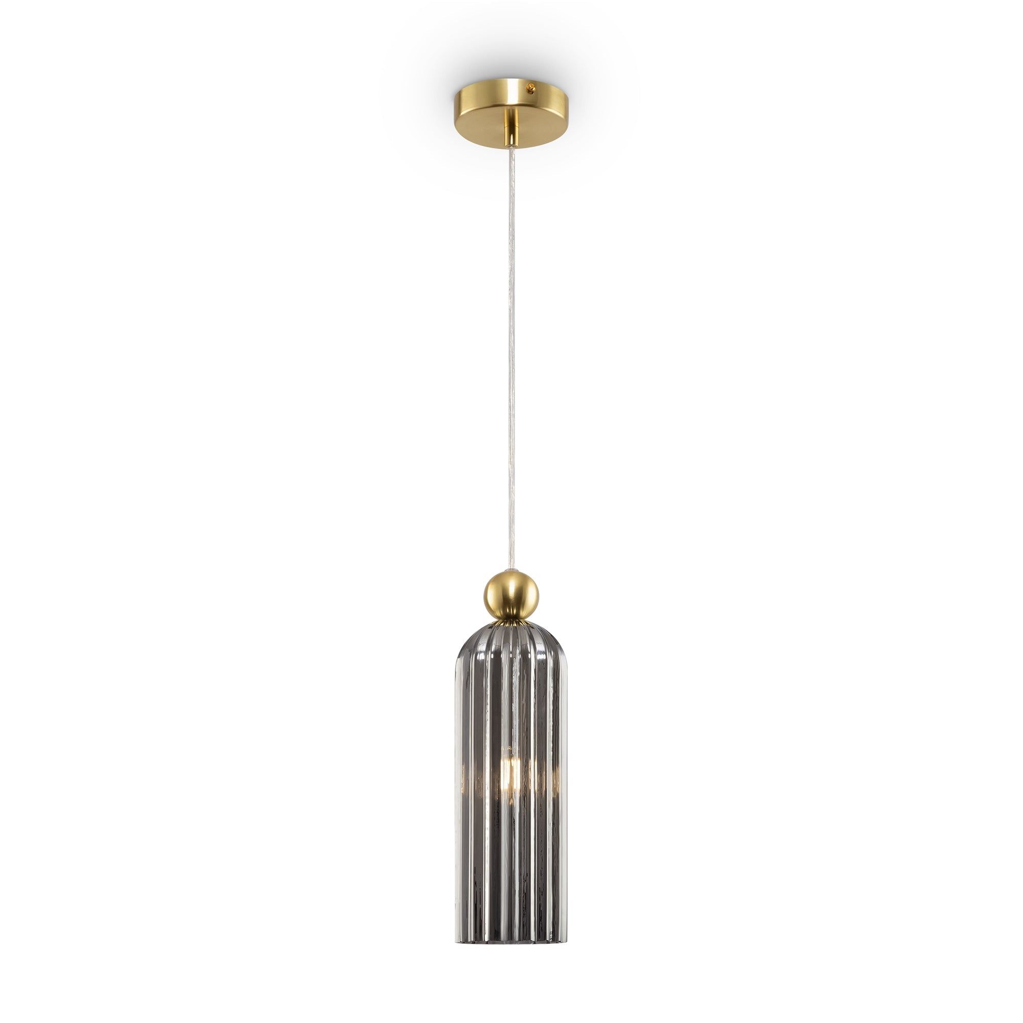 Vintage Pendant Light - Brass & Grey/Brass & Cognac/Brass & White Finish IP20 Rated - Perfect for Dining Room, Kitchen Island or Bedroom Lighting