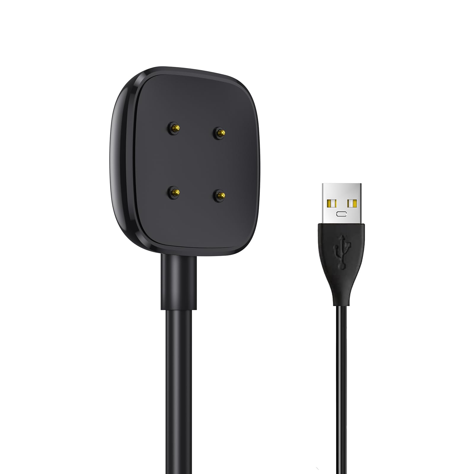 Fitbit Sense & Sense 2 Versa 4 Versa 3 Charger - USB Magnetic Charging Dock Cable for Smartwatch - Durable 3.3ft Portable Replacement Charger (1 Pack) - Perfect for Home, Office & Travel Use