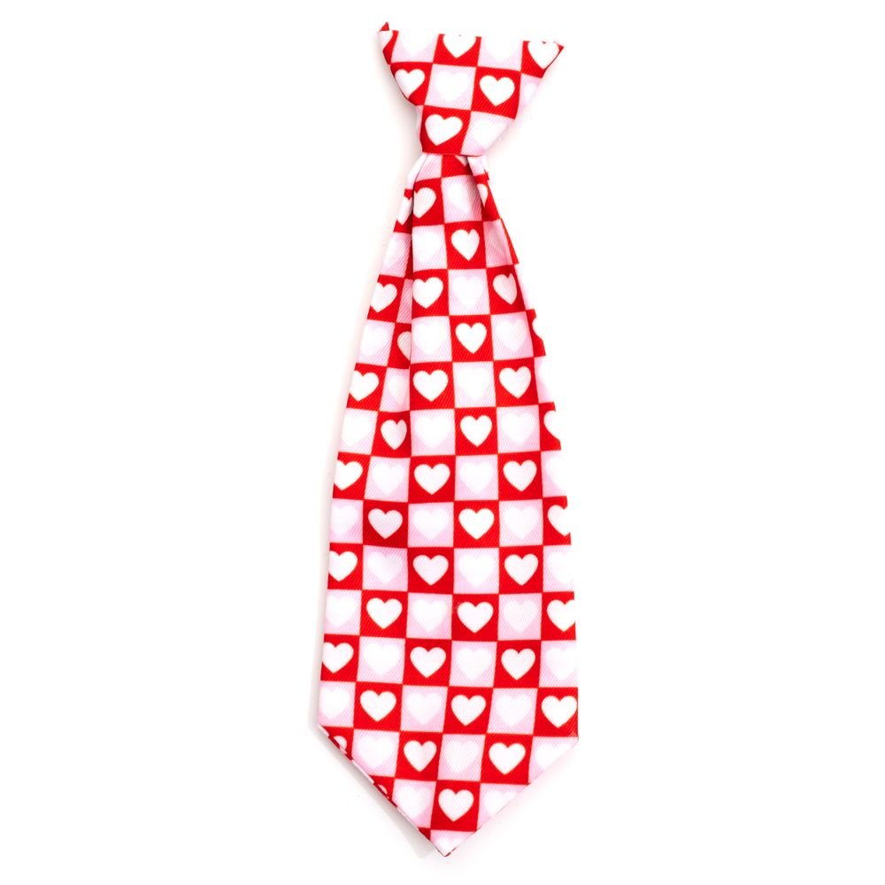 Stylish Colorblock Hearts Neck Tie for Men - Perfect for Weddings, Parties & Formal Events