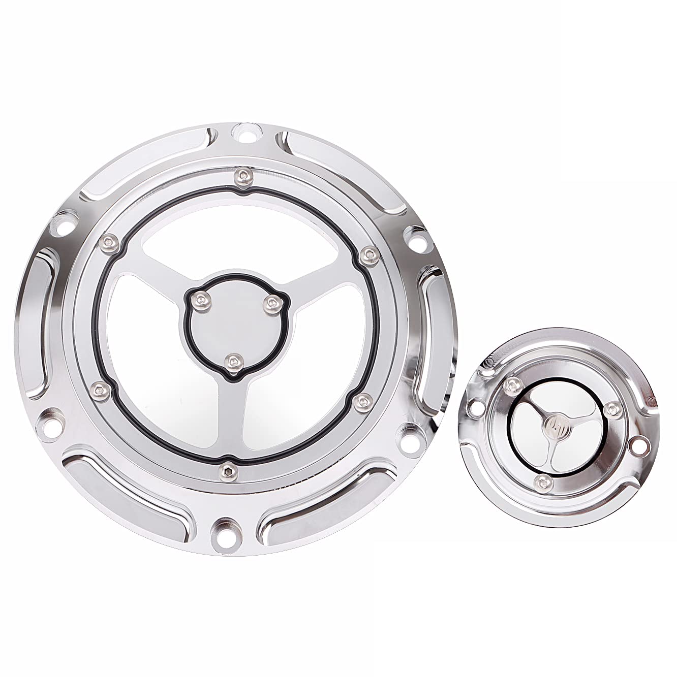 Chrome Derby Timer Cover & Timing Cover for 2004-2019 Harley Sportster XL 883 1200 Custom - Motorcycle Engine Protection & Style Upgrade for Cruiser Bikes