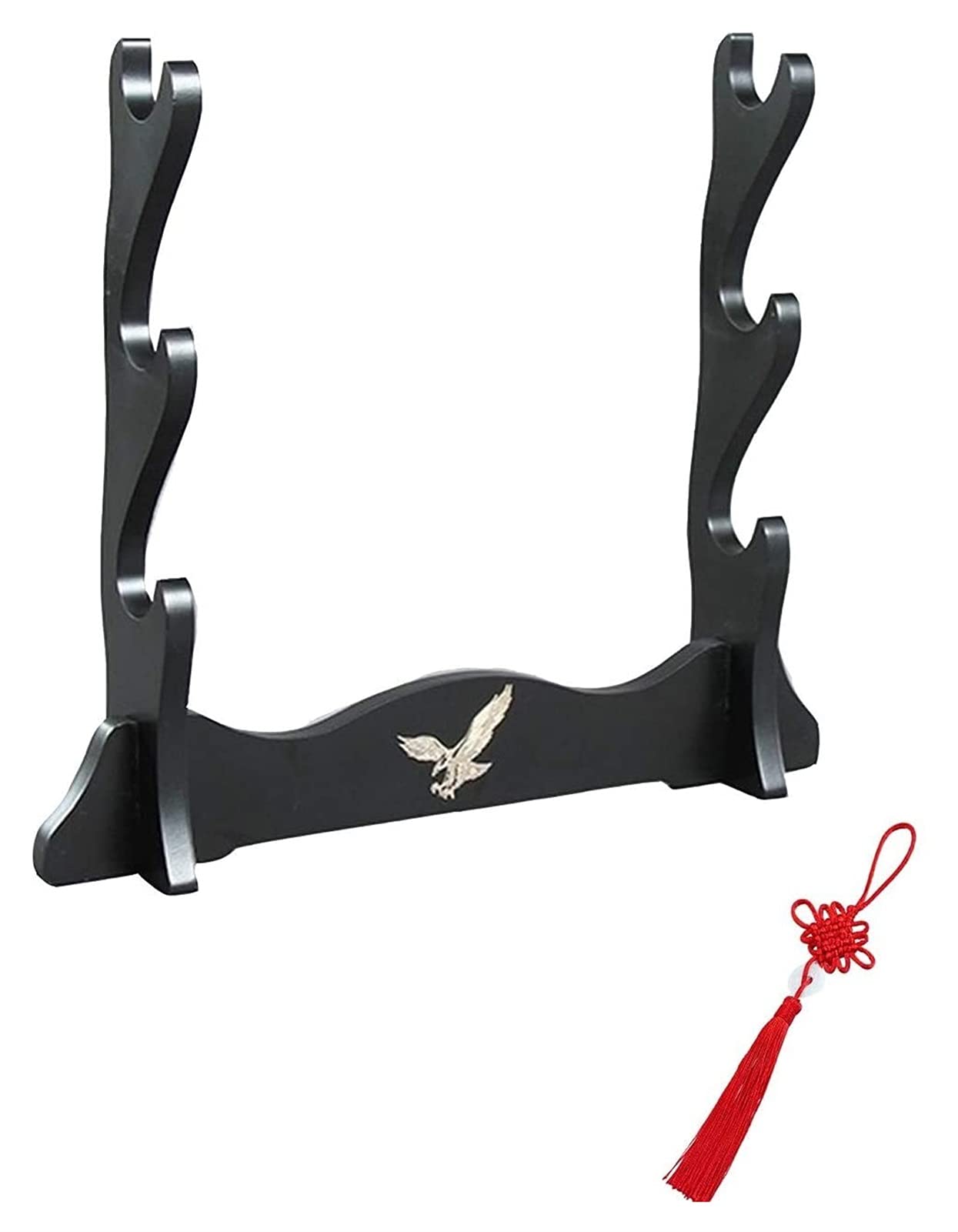 Classical Japanese Samurai Katana Sword Stand Holder - Medieval Weapon Display Stand for Katana, Genji & Blades (Size C) - Perfect for Home Decor, Martial Arts Dojo & Anime Collections