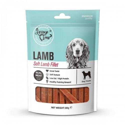 Premium Soft Lamb Fillet Jerky Dog Treats - 80g, All-Natural, High-Protein Snacks for Training & Rewarding Dogs - Perfect for Small & Medium Breeds