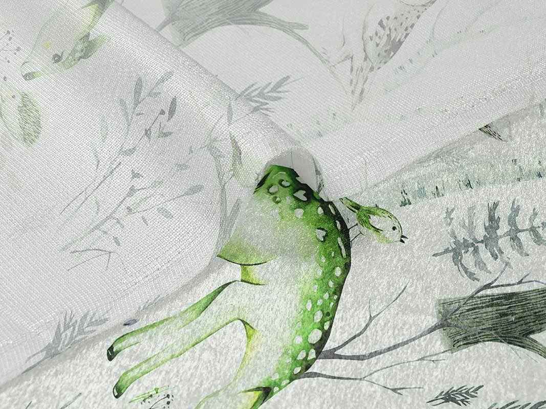 Velvet Green Deer Print Fabric by The Yard - 58 Inch Wide for DIY Clothing, Sewing & Crafts | Perfect for Dresses, Quilts & Home Decor