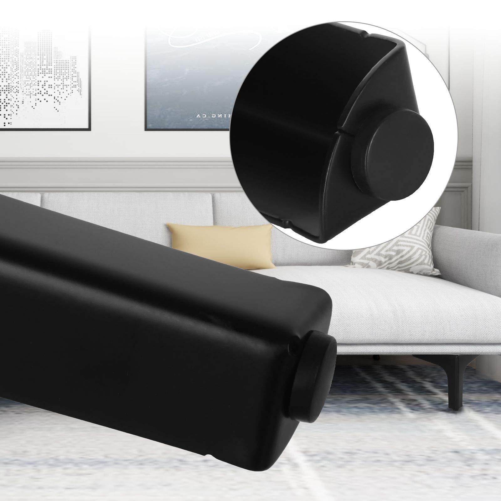 5 Inch Modern Metal Furniture Legs - 12 Pack Replacement Couch Feet for Sofa, TV Stand, Cabinet & Chair - Heavy Duty Adjustable Furniture Supports for Living Room, Bedroom & Office Decor