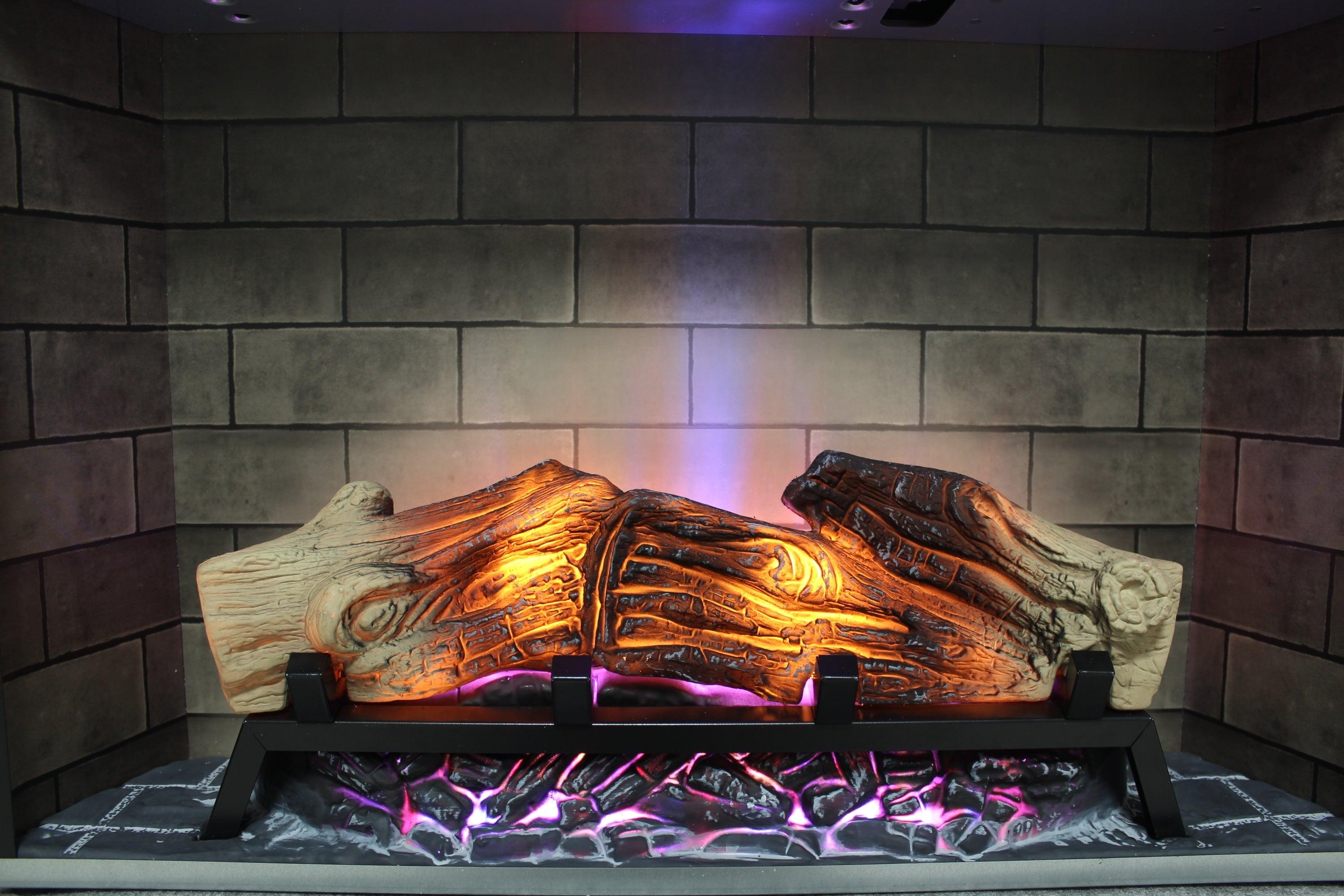 28 Inch Electric Fireplace Insert with Multicolored Flames - Realistic LED Fireplace Heater for Living Room, Bedroom & Office - Energy Efficient & Remote Control