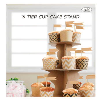 Premium Cupcake Stand - Sturdy Kraft Paper Dessert Display for Parties, Weddings & Events | Perfect for Birthday Cakes, Pastries & Sweet Treats