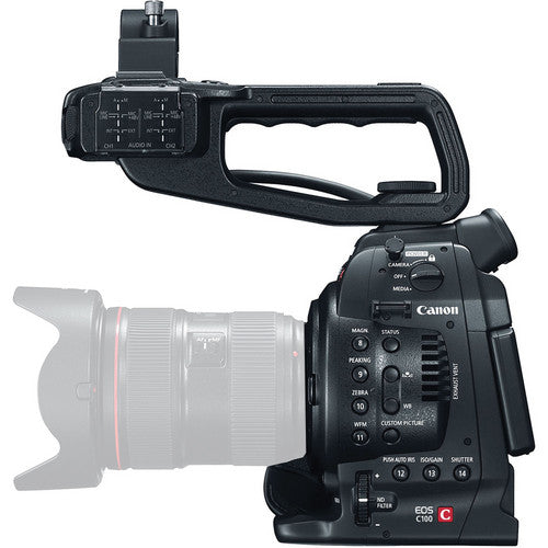 Canon EOS C100 Cinema Camera with 24-105mm f/4L IS II USM Lens - Professional 4K Video Recording for Filmmaking, Documentary & Wedding Videography