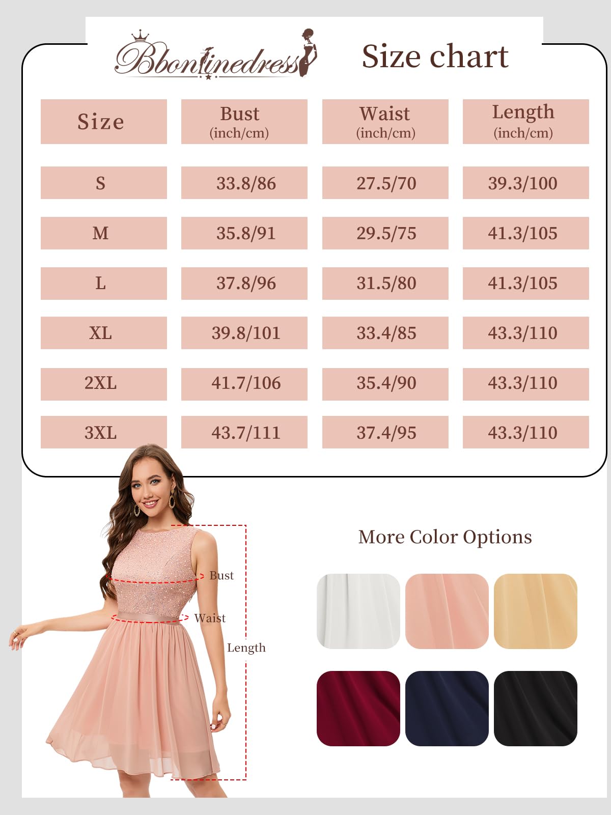 **Bbonlinedress Burgundy Sequin Glitter Semi-Formal Dress - Sleeveless Elegant Swing Cocktail Party Dress for Wedding Guest, Prom, Summer Events & Special Occasions**