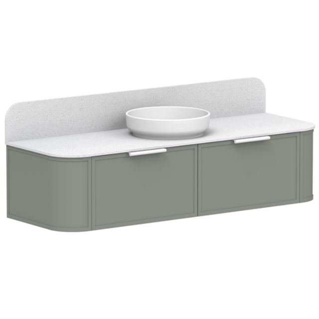 ADP Flo Wall Mounted Bathroom Vanity - Modern Floating Vanity with Sink for Small Space Bathroom Remodel