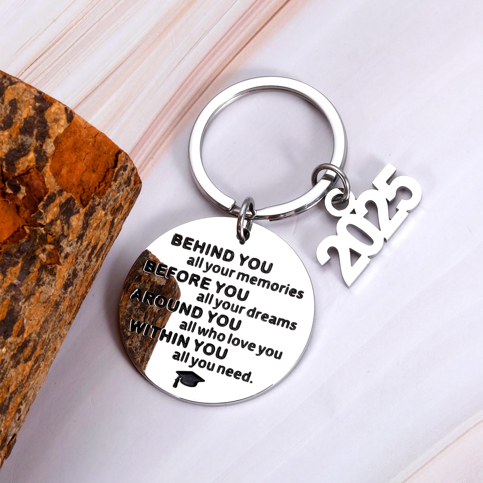 Class of 2025 Graduation Keychain - Inspirational Gift for High School & College Graduates (Men, Women, Nurses, Masters Students) - Perfect for Son, Daughter, Boy or Girl - Ideal for Senior Parties & Graduation Celebrations