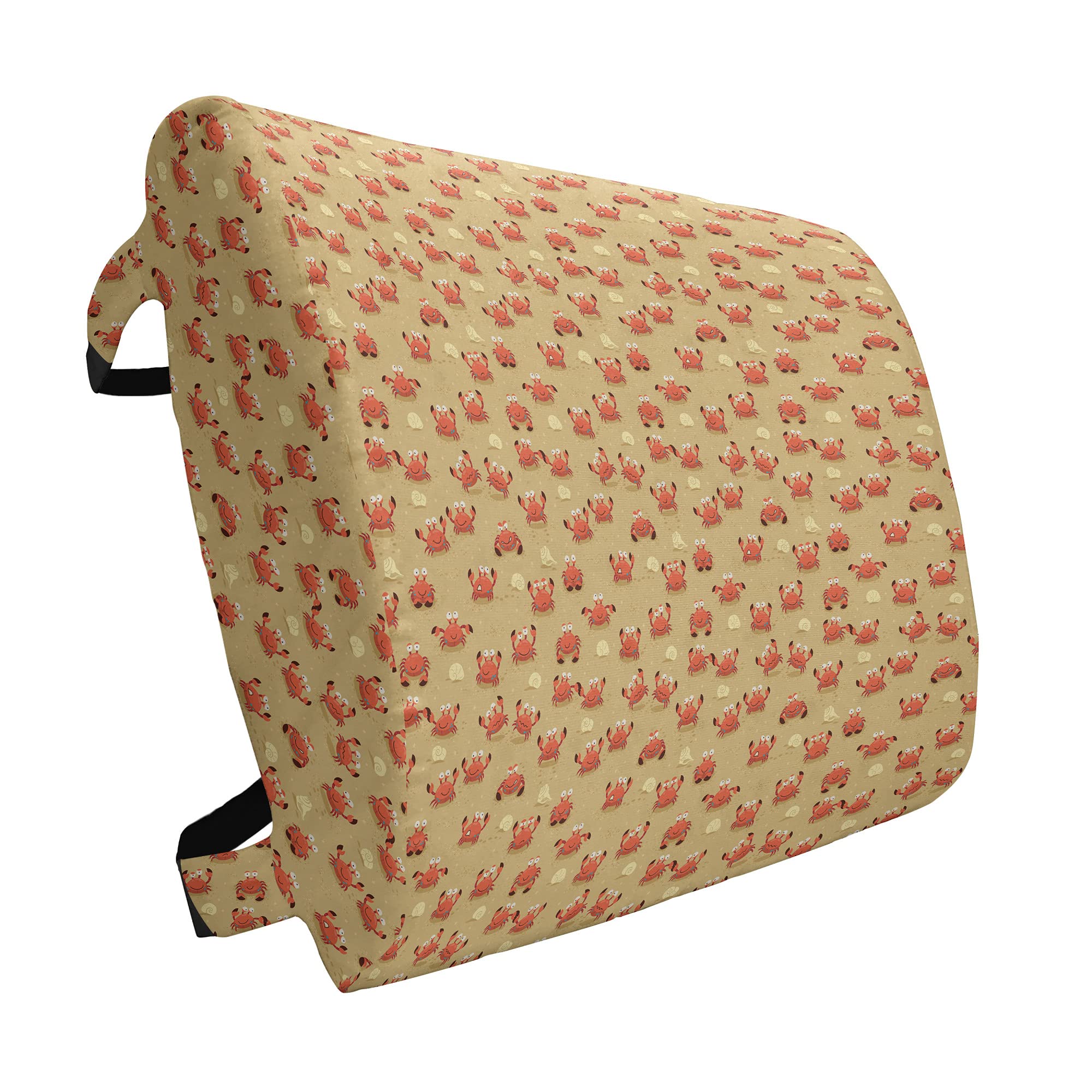 Ambesonne Crabs Lumbar Support Pillow - High Density Foam Back Cushion for Office Chair & Car Seat (14