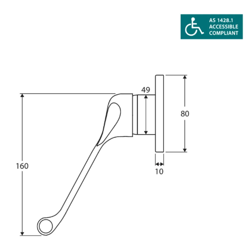 Fienza 211101D Stella Care Chrome Wall Mounted Basin Mixer Faucet - Modern Bathroom Sink Tap for Home & Hotel Use