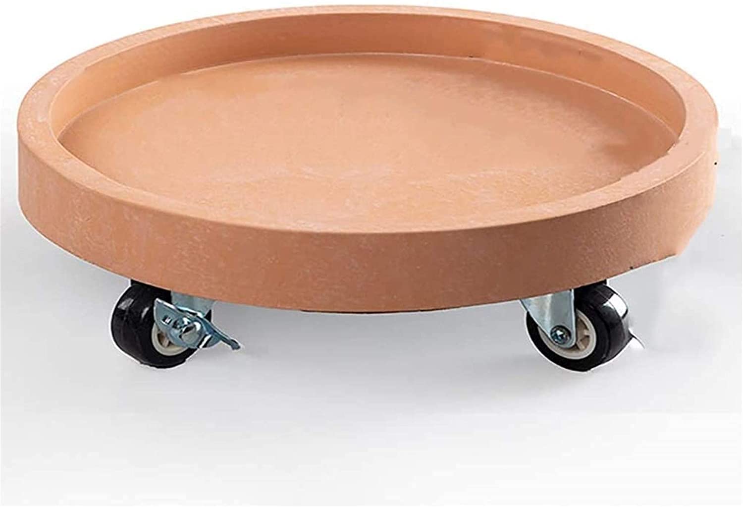 Heavy Duty Square Plant Pallet Caddy with Casters - Mobile Flower Pot Tray & Planter Mover, 46cm Rolling Plant Stand for Home Garden, Indoor & Outdoor Use - Orange